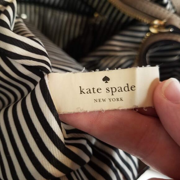 Kate Spade Cobble Hill Pebbled Taupe Leather Purse crossbody - Picture 11 of 13